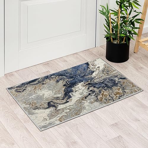 Miniatura 27 de LUXE WEAVERS Alfombra de Área Abstracta de Remolinos de Mármol, Azul 5x7 Azul,Verde,Gris,Humo,Beige,https://www.amazon.com/dp/undefined