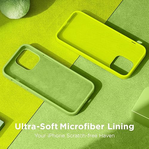 Miniatura 5 de Cordking Funda diseñada para iPhone 15, ultra delgada, de silicona, funda protectora a prueba de golpes con forro de microfibra suave antiarañazos,