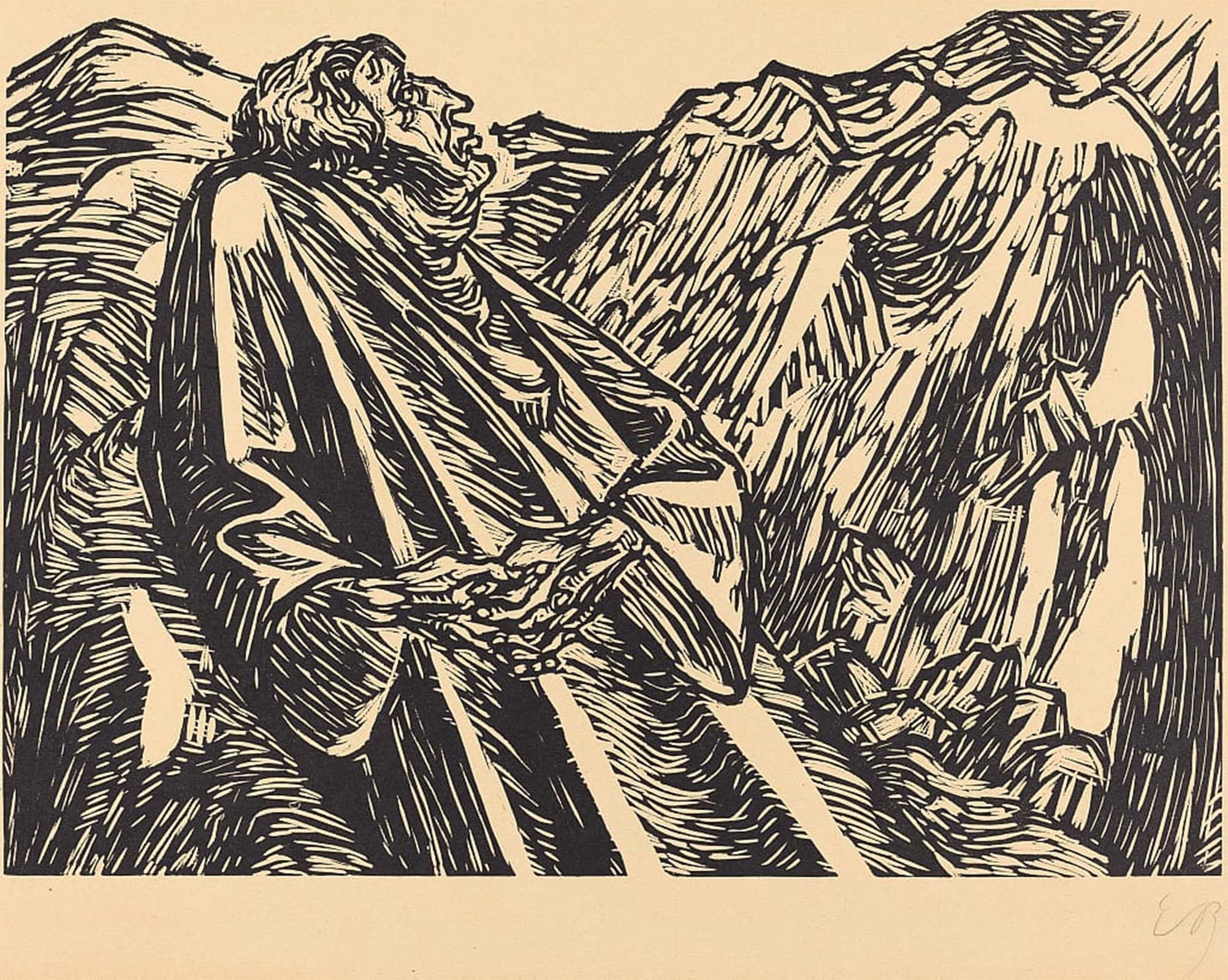 POSTERIIk Famous Print Pop Art Wall Art Graffiti the Cliffs by Ernst Barlach Art Prints for Home Decor 60x90cm