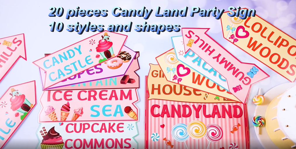 Amazon.com: Gejoy 20 Pieces Candyland Party Decorations Candyland