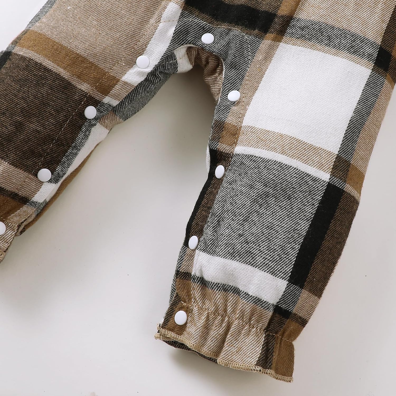 Newborn Infant Baby Girl Clothes Fall Winter Plaid Long Sleeve Jumpsuit One Piece Romper Bodysuit Baby Overalls Outfits - Image 7