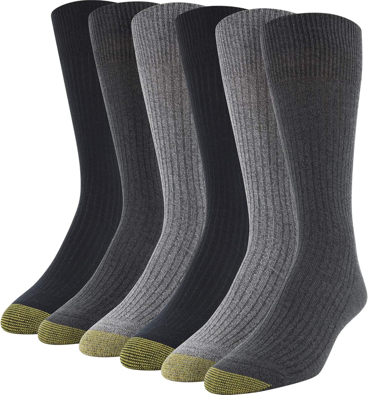 GOLDTOE Mens Stanton Crew Socks, Multipairs