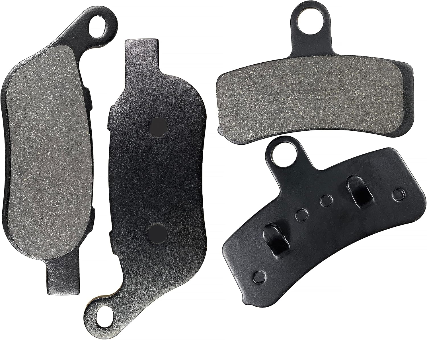 Front and Rear Brake Pads for Harley Davidson Fatboy, Softail Deluxe, Heritage Softail Classic, Street Bob, Dyna Wide Glide, Low Rider, Night Train, Super Glide, Softail Custom, Softail Slim, Rocker C