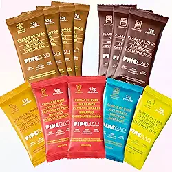 PincBar Caixa MISTA 6 SABORES 12 unidades - Barra de Proteína Sem Açúcar 50g