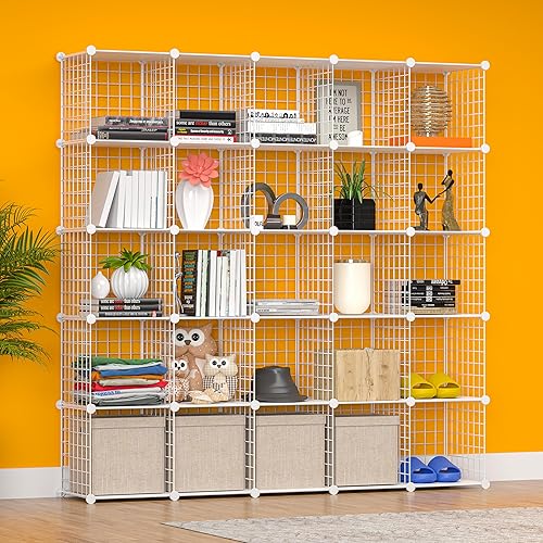 Miniatura 32 de TUMUCUTE - Organizador de armario, organizadores y almacenaje con 12 cubos, estantería de rejilla metálica, organizadores de juguetes y contenedores