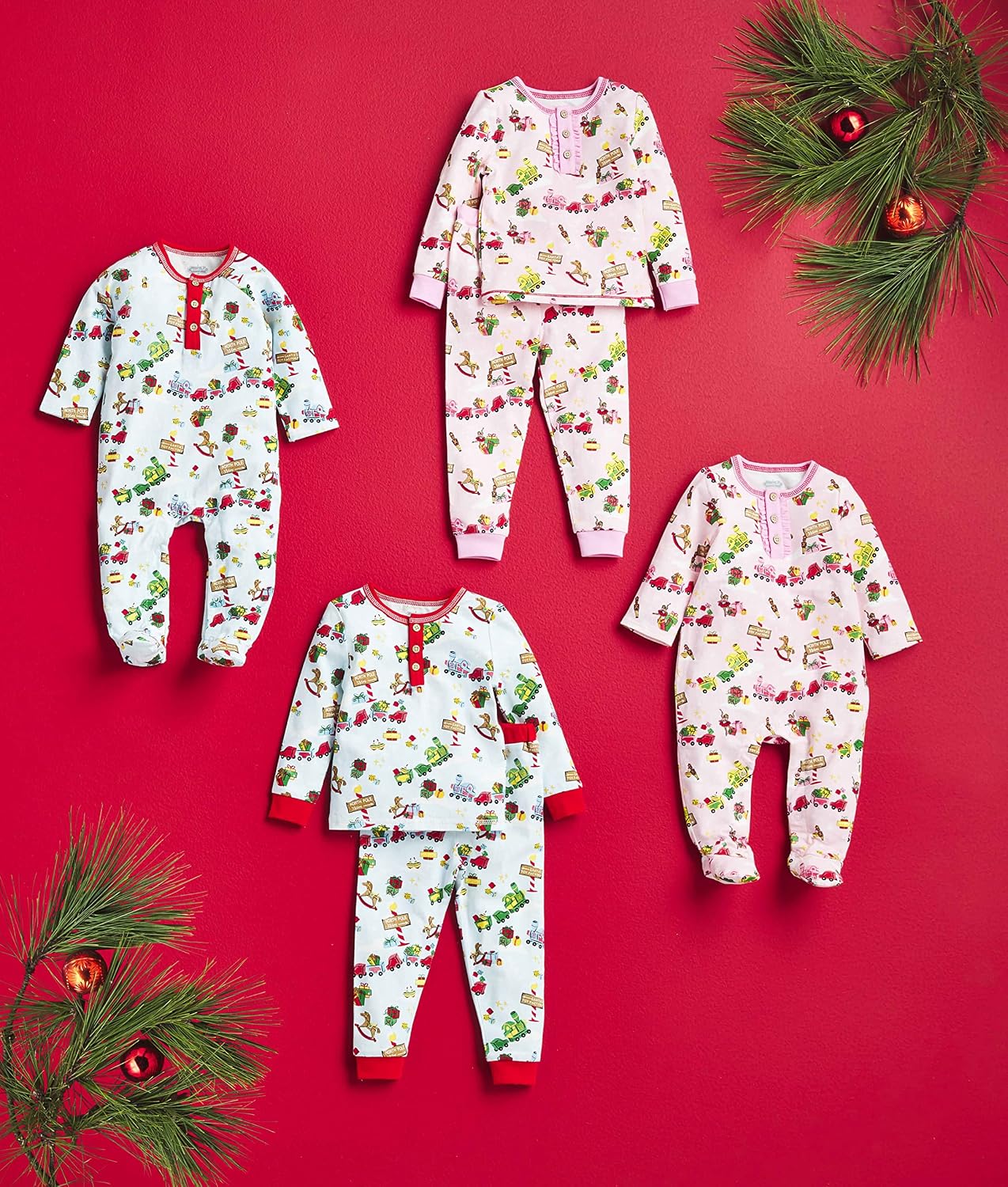 Mud Pie Boys' Christmas Pajama Set