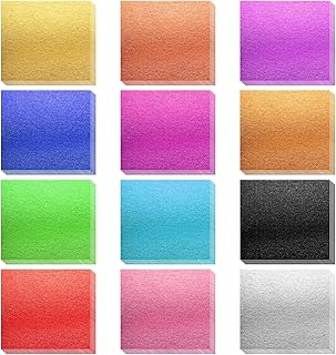 240 Sheets Gold Leaf Sheets 12 Colors Gold Foil Leaf Multi-Color Imitati...