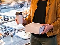 Vista 7 de SCT - Cajas para panadería blancas de una pieza, sin ventana, 4 x 2 x 5.5 pulgadas, blanco, papel, 250