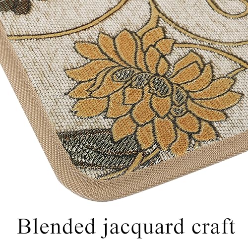 Miniatura 21 de Seloom Alfombra lavable antideslizante con parte trasera de goma antideslizante especializada para peldaños de madera de interiores