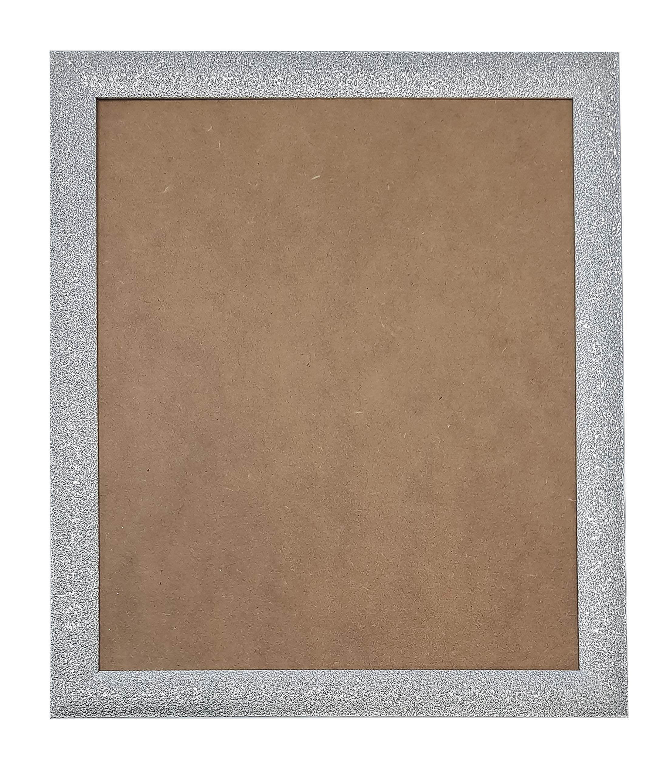 FRAMES BY POSTGlitz Silver Picture Photo Frame for 10 x 4 Inch Plastic Glass