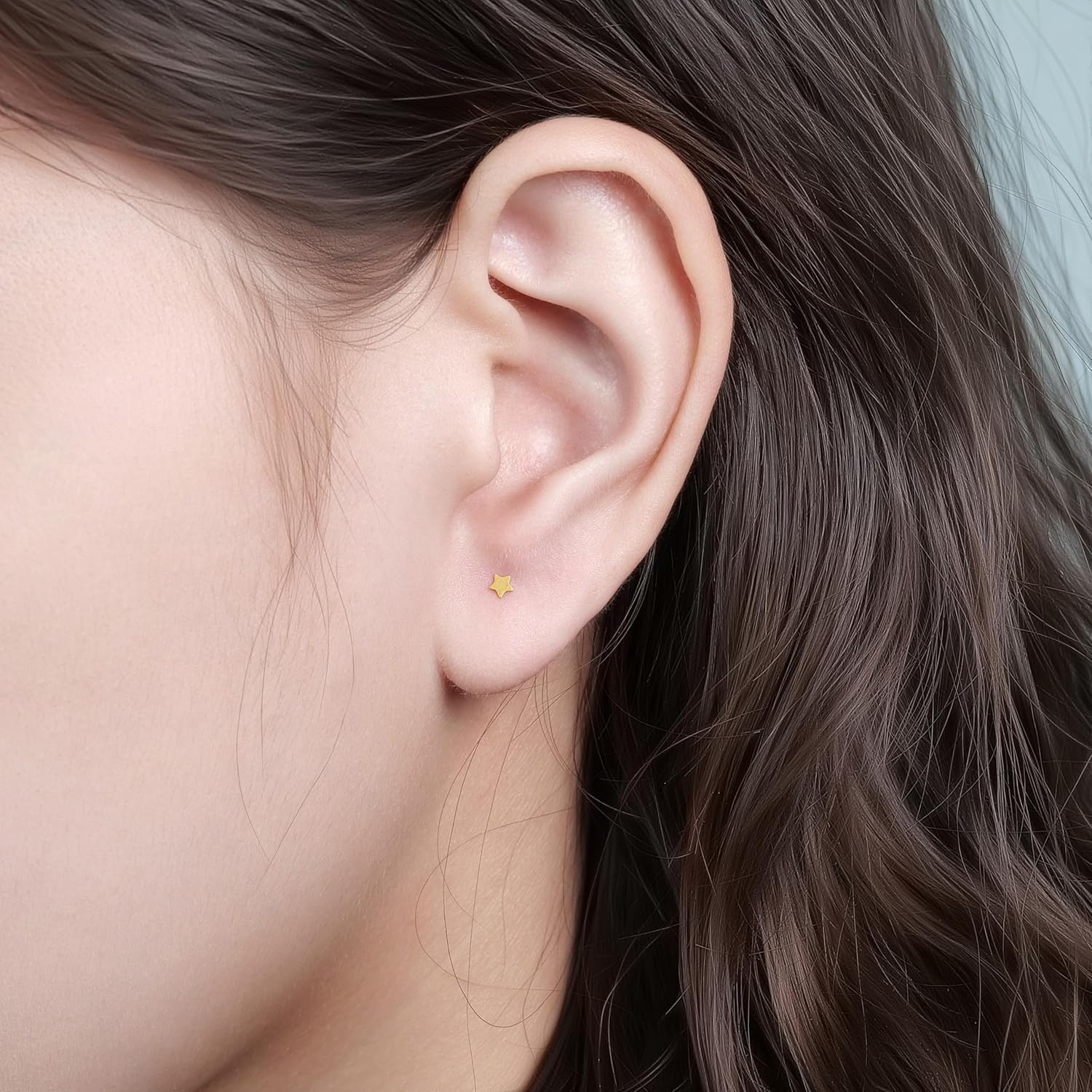 limerencia Titanium Threadless Flat Back Earrings Stud, 20G Press Fit Titanium Push Pop in Cartilage Tragus Labret Lip Medusa Conch Body Piercing Jewelry Hypoallergenic for Women Men - Image 4