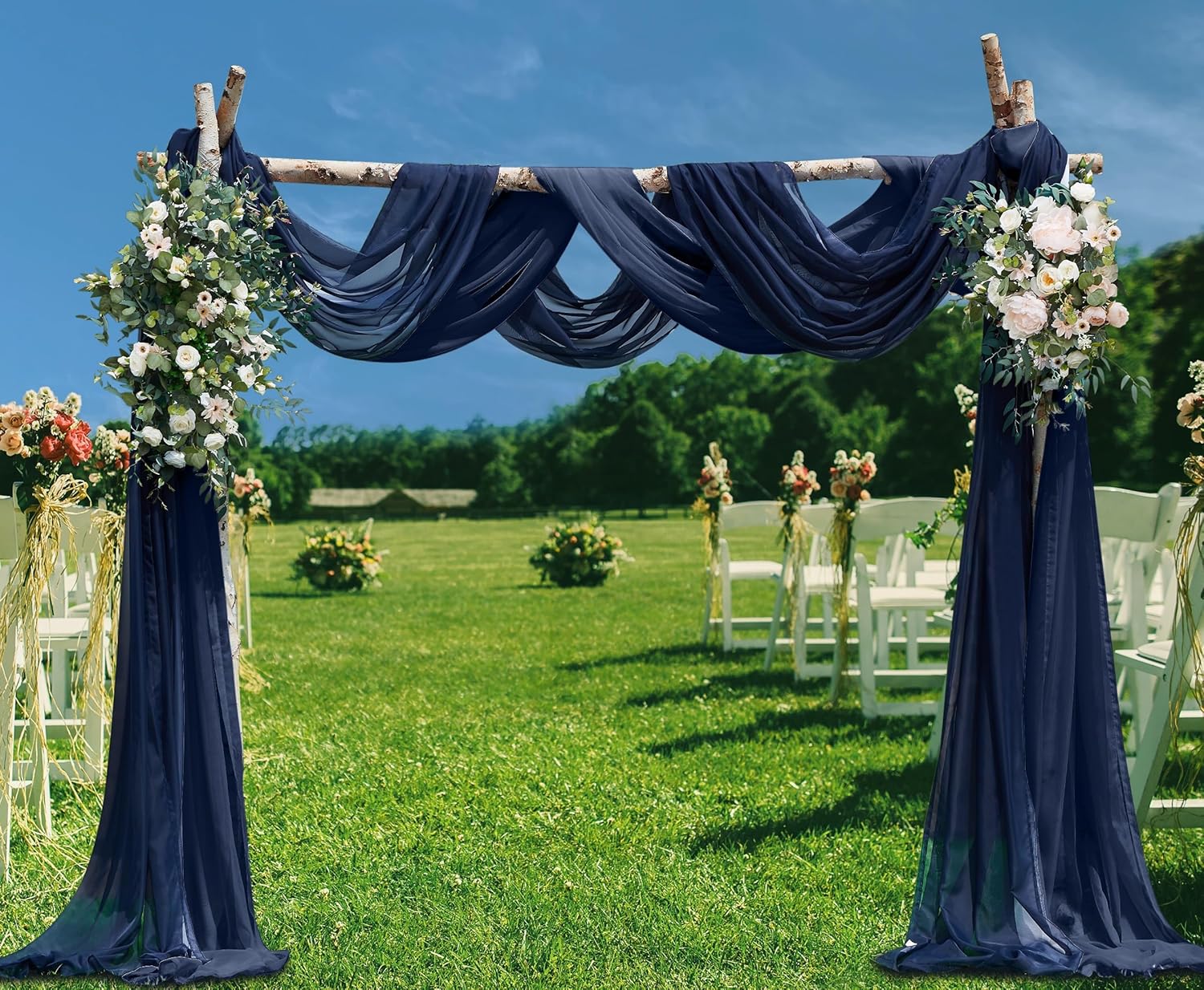 WARM HOME DESIGNS 2 Backdrop Curtain Bundle. 55 x 288 Inch Sage Green Fabric Curtain Backdrop for Green Wedding Decor. ADS Sage 288"