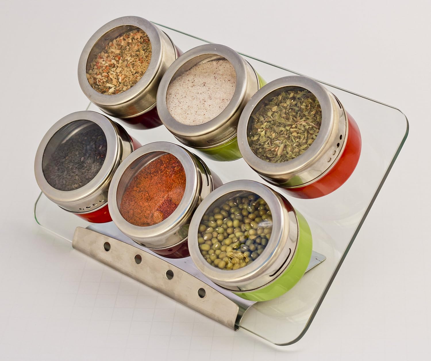 Zoie + Chloe Magnetic Spice Set Rack, Seasonings Containers and Condiments Set image 2