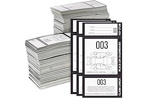 Pack of 2000 3-Part Valet Tickets for Parking