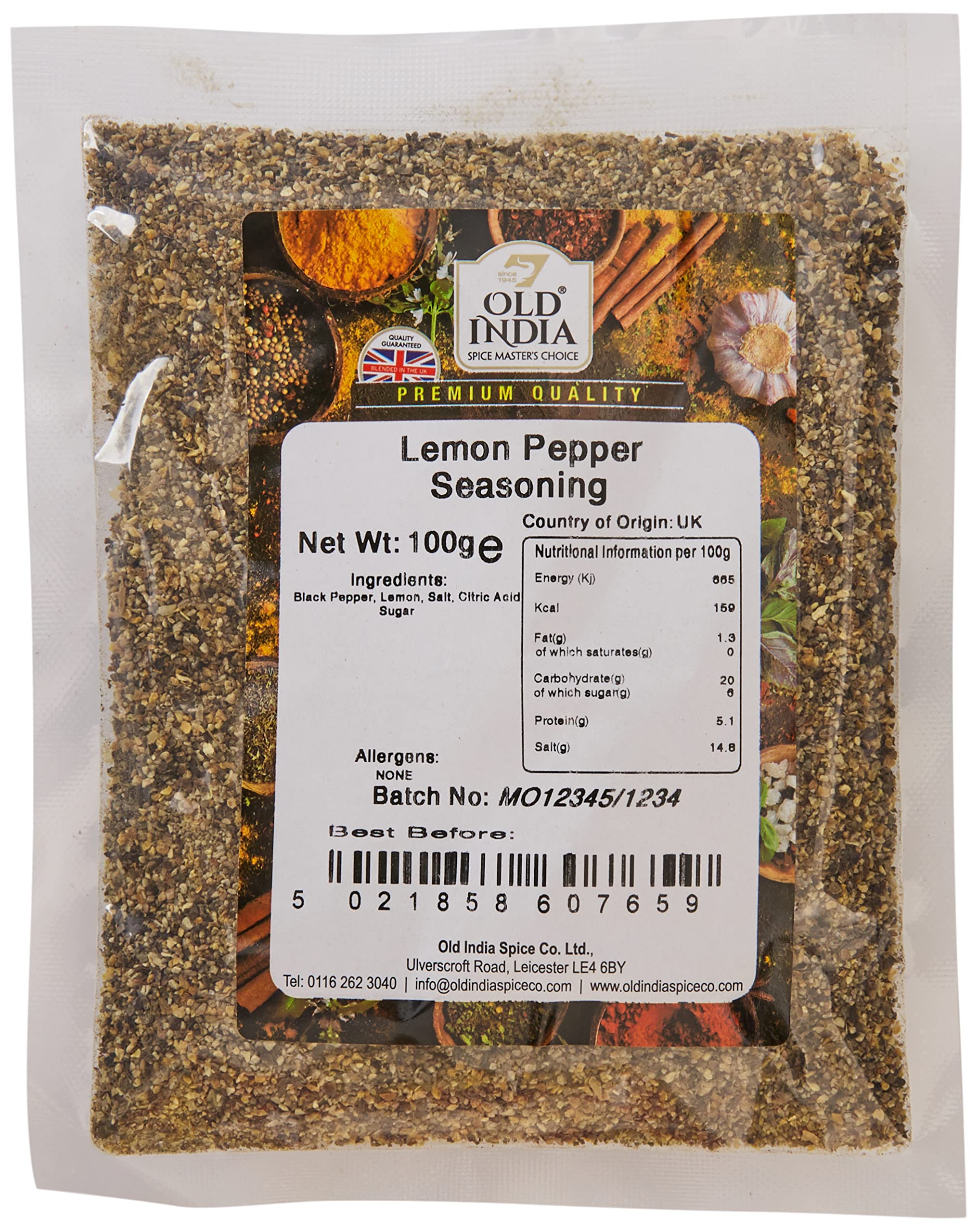 Old India Lemon Pepper Seasoning 100g