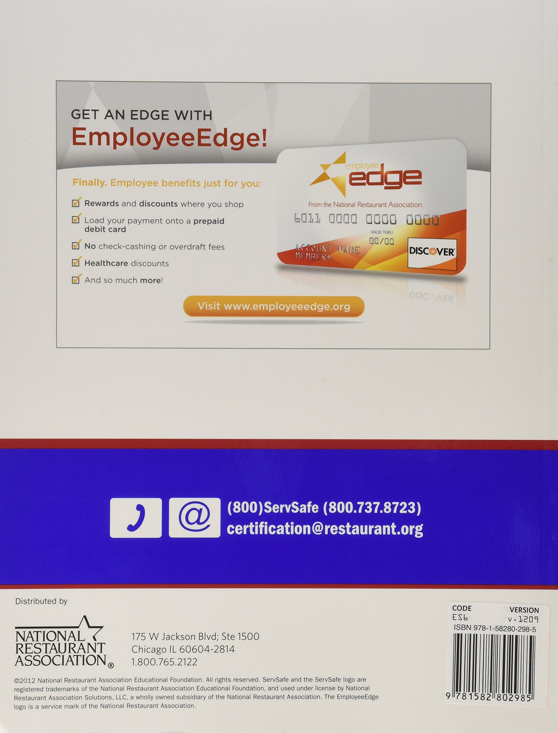 ServSafe Manager Book 6th Ed (without Exam Answer Sheet)
