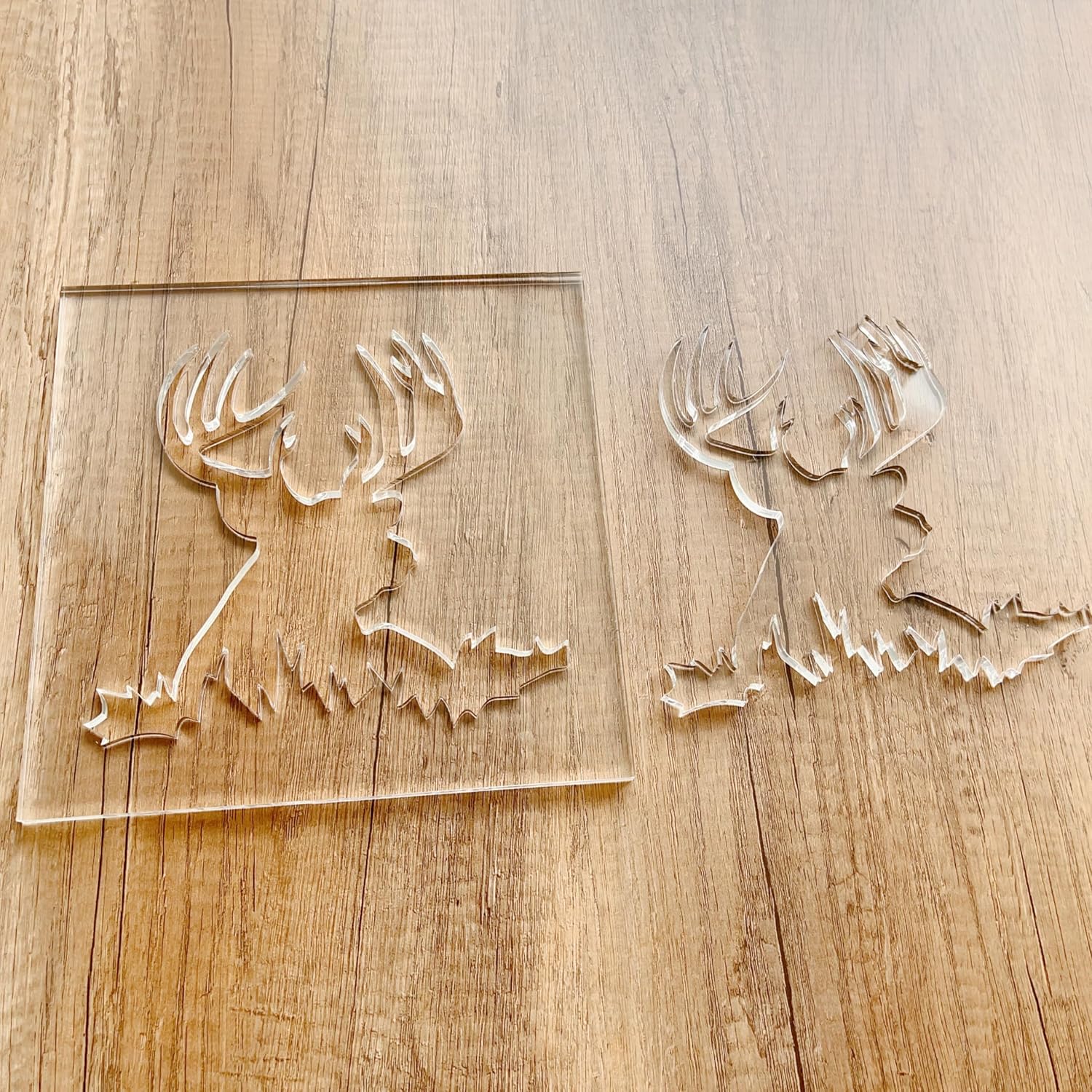 Reindeer Router Template, Clear Acrylic Router Jig, Woodworking Template (8'' x 8'')
