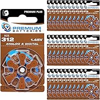 Vista 30 de Premium Batteries Tamaño 10 Batería de audífono de 1.45V Lengüeta amarilla (6 Baterías)