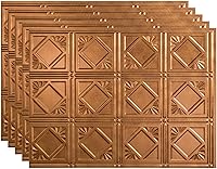 Vista 37 de FASÄDE Panel decorativo para salpicaduras de vinilo de estilo tradicional / patrón 4 en bronce antiguo (muestra de 6 x 6 pulgadas)