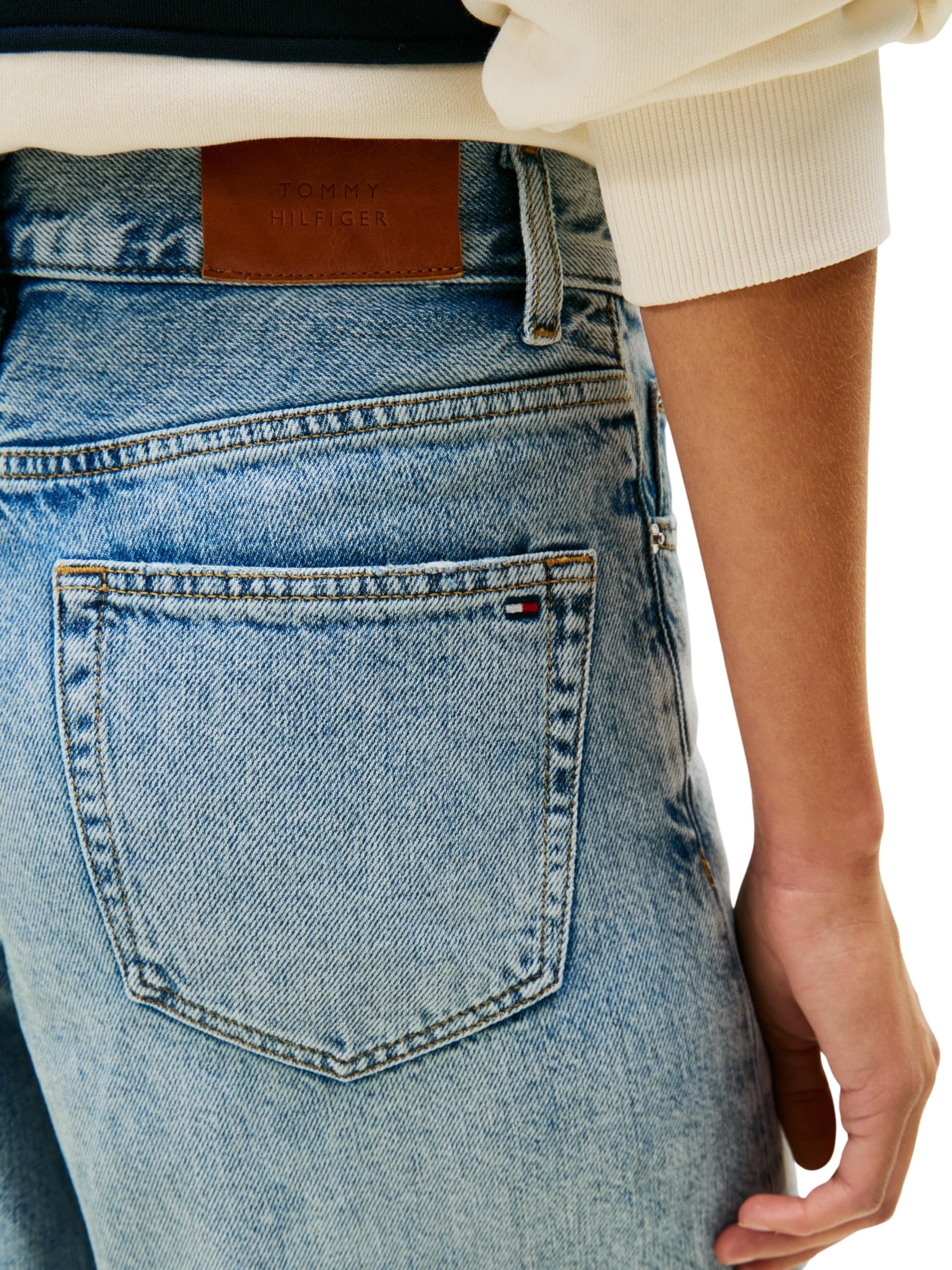 Tommy Hilfiger Damen Andere Jeans DNM Glis 70's Wide Leg Hw Twist Ww0ww48519