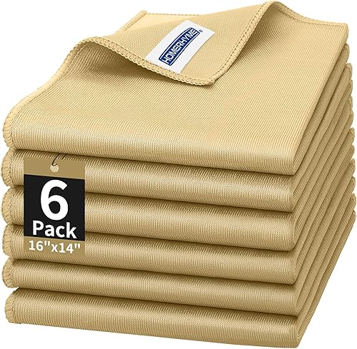 Miniatura 22 de HOMERHYME Paño de limpieza de microfibra para vidrio, paquete de 12 paños de limpieza de ventanas, paños de pulido reutilizables sin pelusas ni