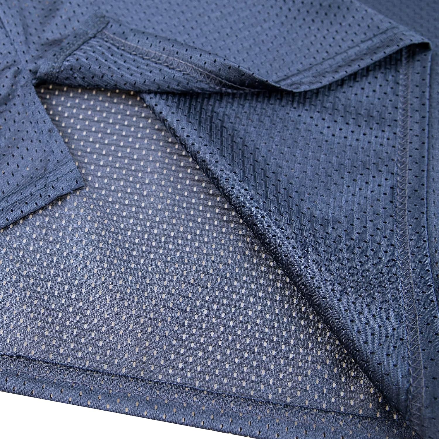 Blank Football Jersey,Mesh Practice Plain Football Shirt 90s Hip Hop Clotes（Large, Navy