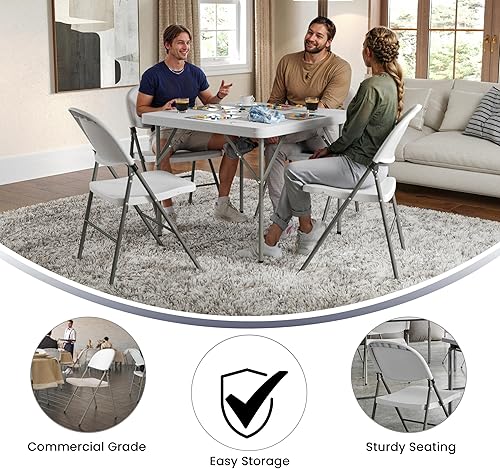 Miniatura 59 de Flash Furniture Mirra - Sillas plegables de plástico para fiestas y bodas, asientos ligeros para eventos comerciales con capacidad de peso estático