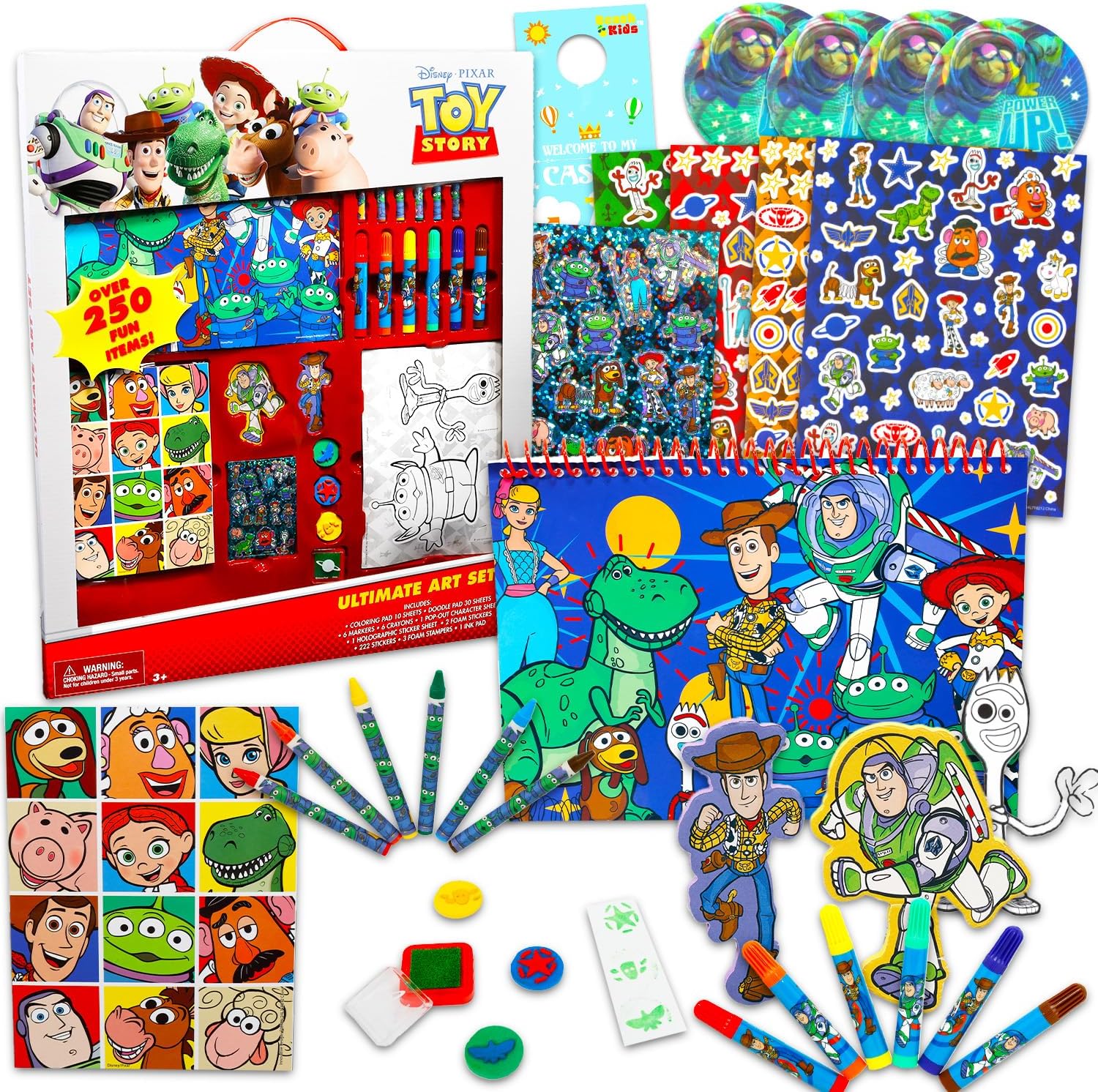 Toy Story Ultimate Arts and Crafts Kit for Kids - Bundle with Disney Notepad, Markers, Crayons, Stickers, More | Toy Story Art Supplies Pack for Girls, Boys