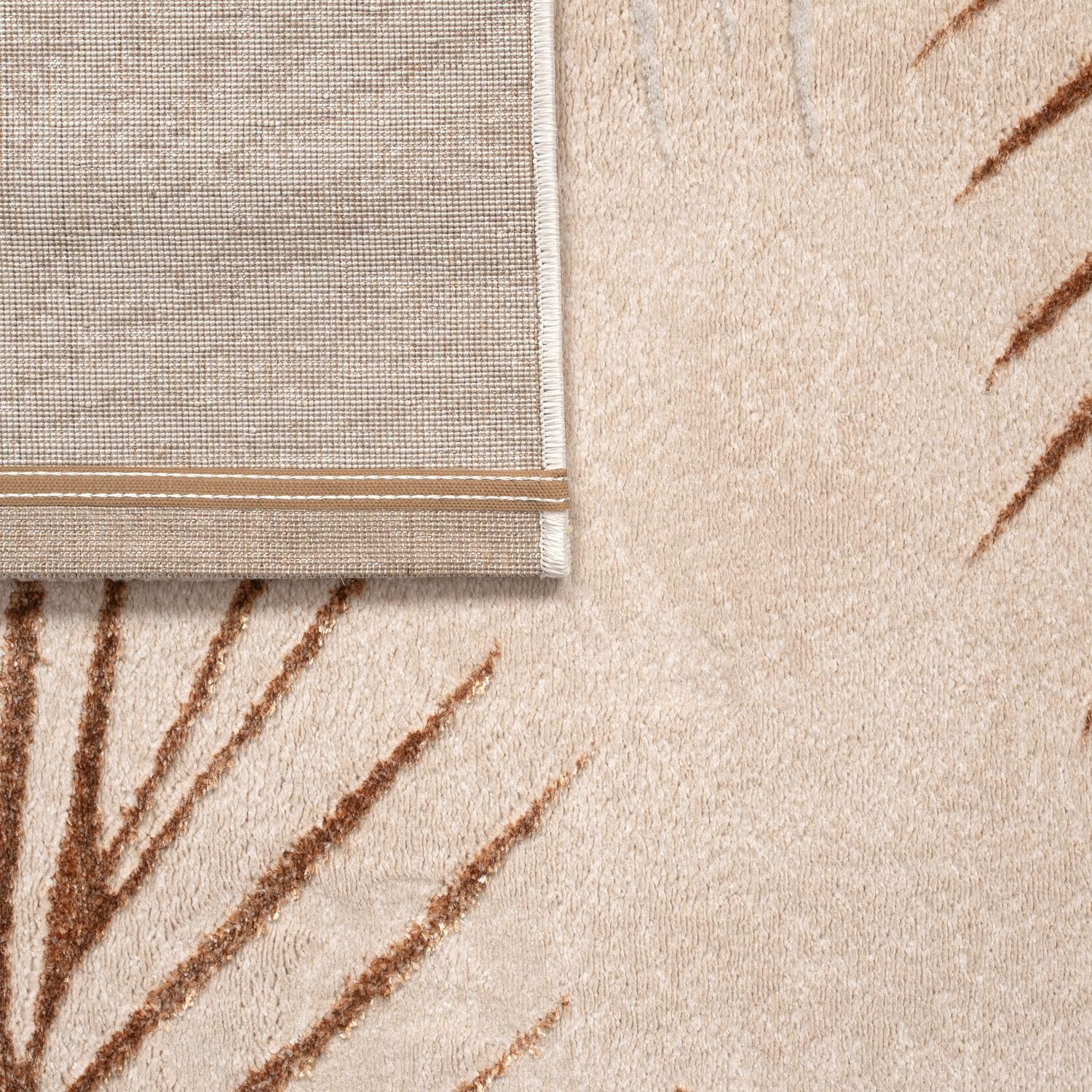 TT Home Tapis Pile Courte Chambre Adulte Salon Motif Geometrique 3D Abstrait, Couleur:Beige Ocre, Dimension:160x230 cm