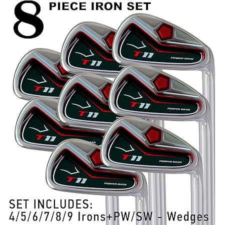 Amazon Com Heavy Ginty Golf Clubs Altima Heavy Iron Set Complete 8 Piece Xl Big Tall Men S 2 Over Standard Length Heavy Weighted Extra Weight Iron Set 3 Pw Premium Steel Shaft