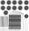 Nadex Ball and Chain Security Pen Set | 1 Pen, 1 Adhesive Mount, and 5 Refills (Black)
