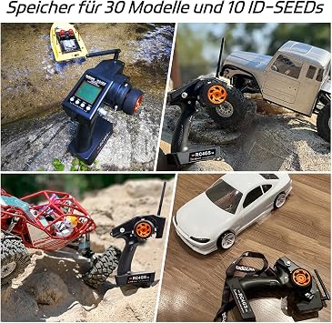 Radiolink RC4GS V3 5 Channels 2.4GHz RC Transmitter with 2 Receivers R6FG Gyro Telemetry Integrated Dual Mix Programmable for RC Car Truck Buggy Racing Vehicle Drifting Crawler RC Boat