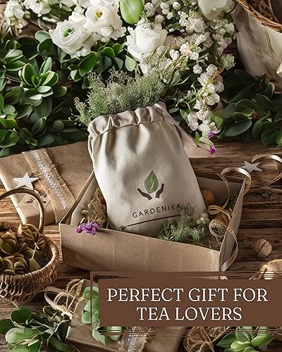 Miniatura 21 de Gardenika Muestra de té orgánico de hojas sueltas – Variedad con cafeína – Surtido de hojas negras y verdes – Mezcla natural – Azúcar, gluten