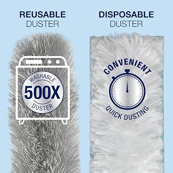 Bona High Performance Dusting System - 1 Extendable Handle, 3 Disposable Dusters, 1 Reusable Duster, 1 Storage Bag - Extendable Dusting Kit