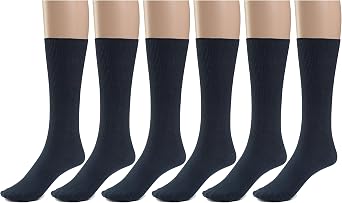 Silky Toes Cotton Diabetic Dress Socks For Women Non Binding Seamless Cres Socks, 3 or 6 Pk Big Sizes