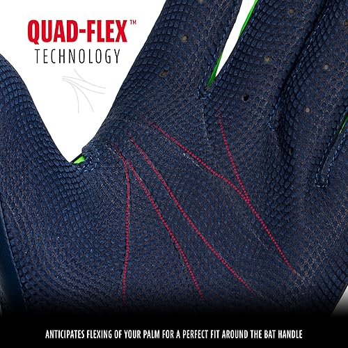 Miniatura 175 de Franklin Sports MLB - Guantes de bateo de béisbol CFX Pro para adultos + jóvenes, béisbol + sóftbol, varios tamaños + colores Negro/Negro