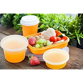 Glotoch 24 Pack 16 oz Deli Containers with Lids, Plastic Food Storage Freezer Storge Soup Containers with Lids - Microwave, Freezer & Dishwasher Safe Eco-Friendly, BPA-Free, Reusable & Stackable