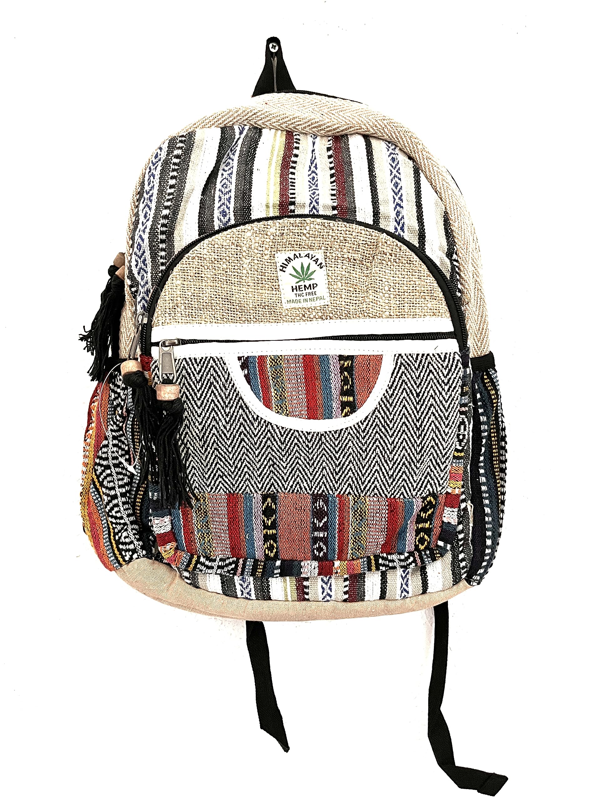 HCZ Zaino Hippie Nepal, Multicolore U, grande
