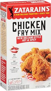 Zatarain's Hot & Spicy Chicken Fry Mix - New Orleans Style Breading for Crispy Fried Chicken, 9 oz