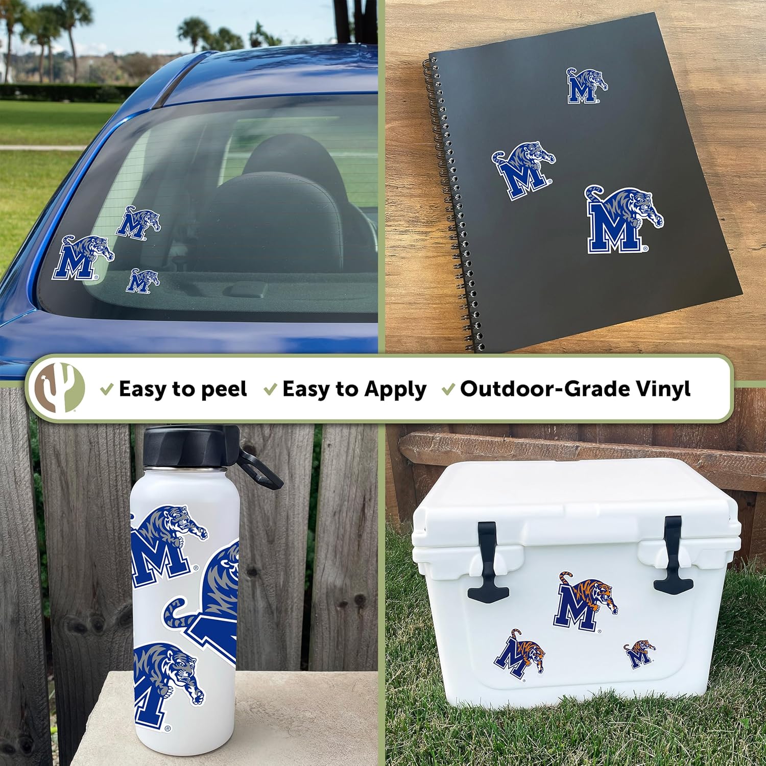 Desert Cactus University of Memphis Sticker Tigers UM Vinyl Decals Laptop Water Bottle Car Scrapbook T3 (Type 3-1) - Image 5