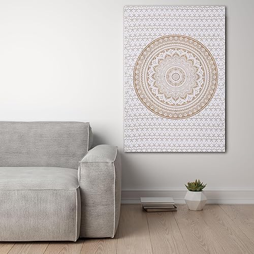 Miniatura 4 de The Art Box - Tapiz de mandala para colgar en la pared, psicodélico, hecho de algodón indio, se puede usar como colcha, manta para pícnic,