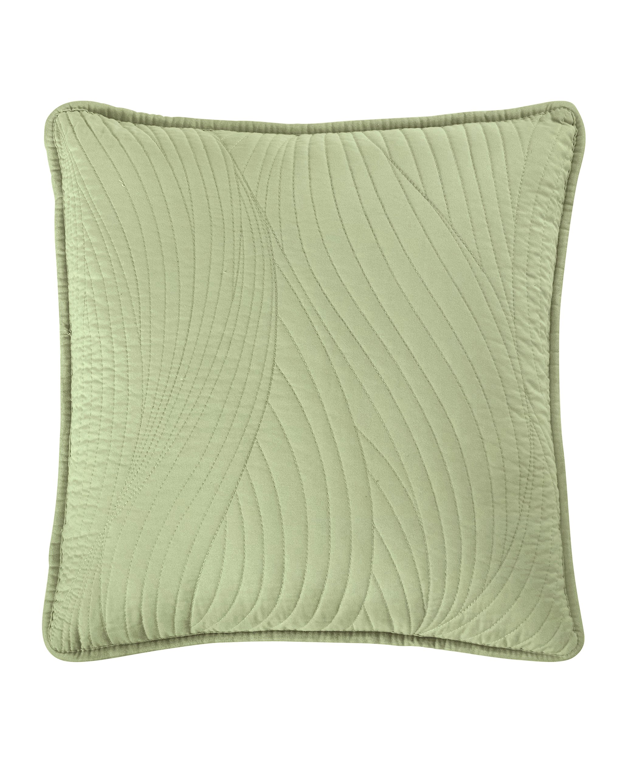 Brielle Home Stream Textured Toss Pillow, Modern Chic Decorative Soft Square Throw Pillow, 16" x 16", Sage