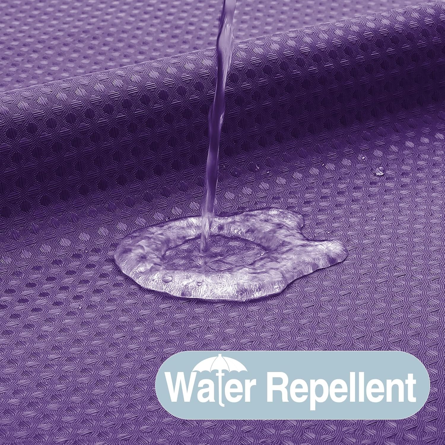 Colorful Star Waffle Weave No Hook Shower Curtain with Snap in Liner (72'' x 75'', Purple), and 1pc Extra Replacement Fabric Liner (71" x 53", White)