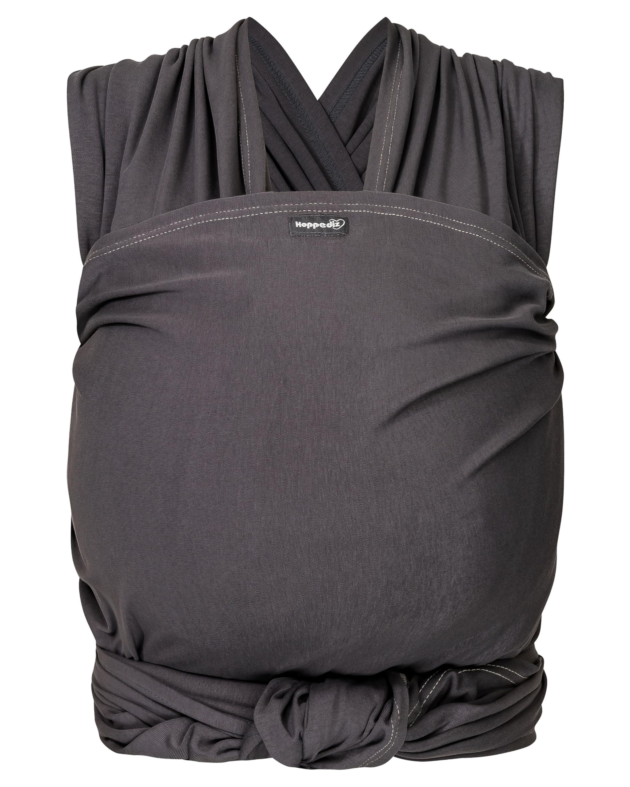 HOPPEDIZ® Écharpe porte-​bébé extensible anthracite
