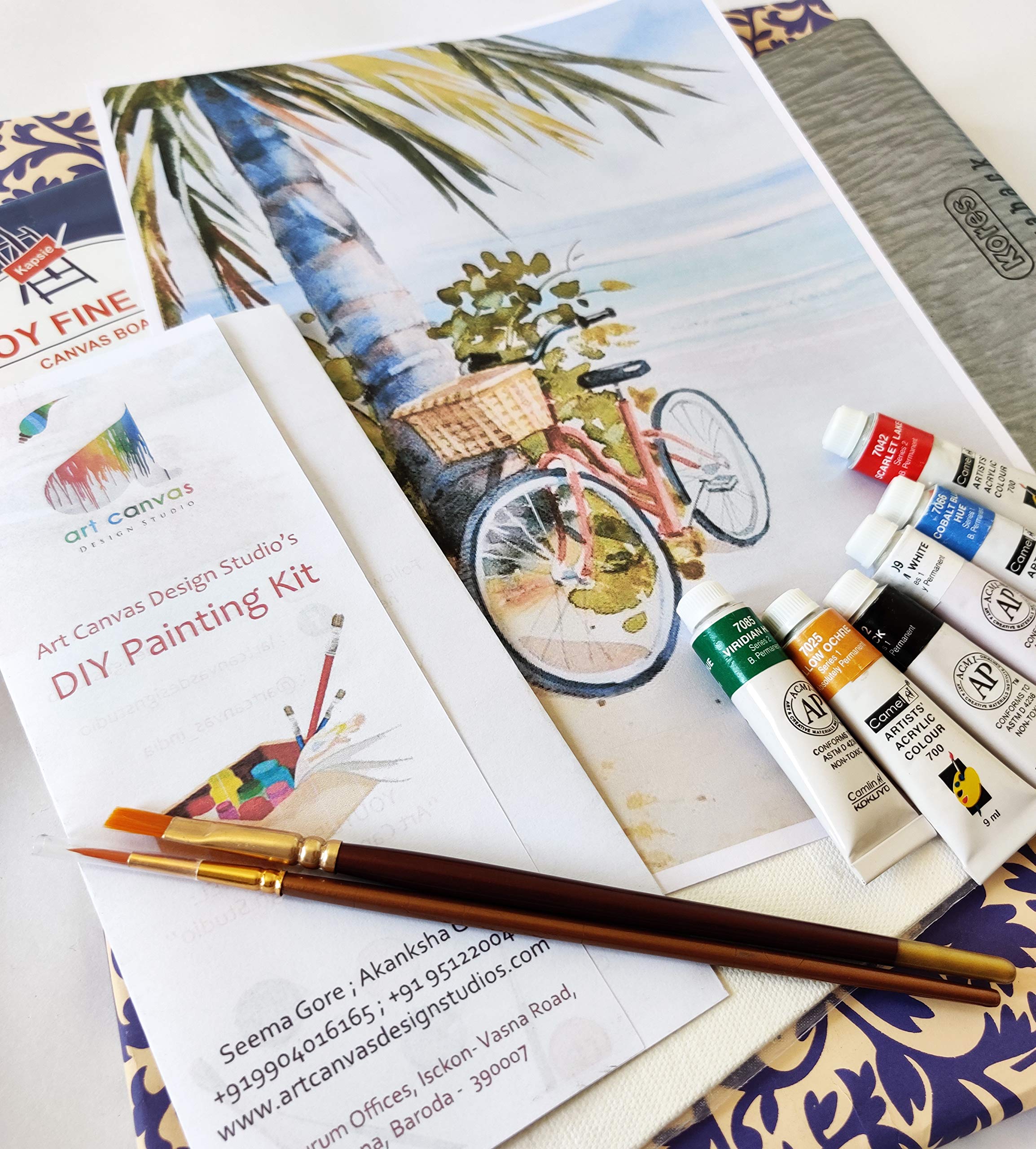 DIY KIT - Beach Sun (Medium) - Art Canvas Design Studio