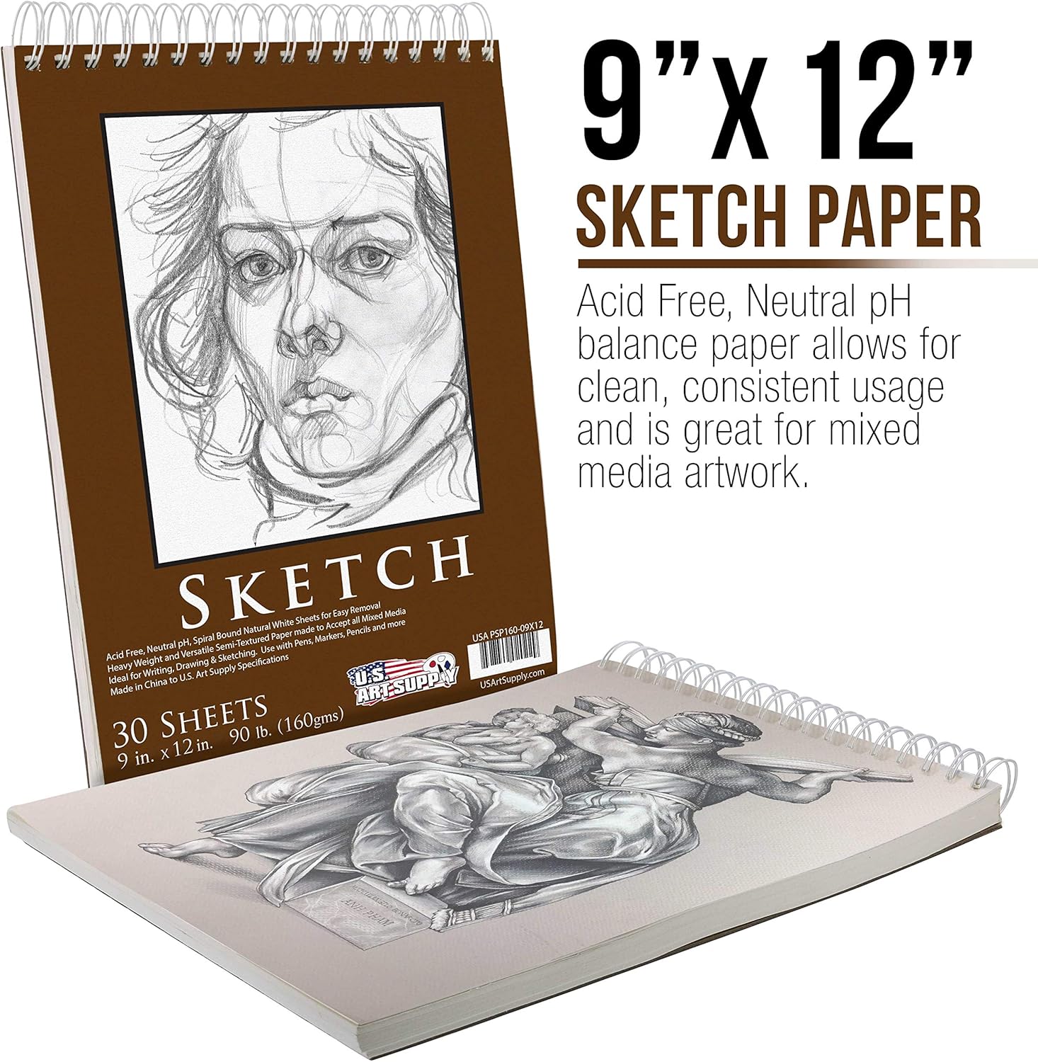 U.S. Art Supply 84-Piece Deluxe Artist Studio Creativity Set Wood Box Case - Art Painting, Drawing, 2 Sketch Pads, 24 Watercolor Paint Colors, 24 Oil Pastels, 24 Colored Pencils, 2 Brush, Starter Kit