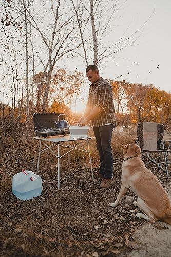 Miniatura 2 de Stansport Mesa de listones de aluminio, 27.5 "x 27.5" x 27.5", blanco