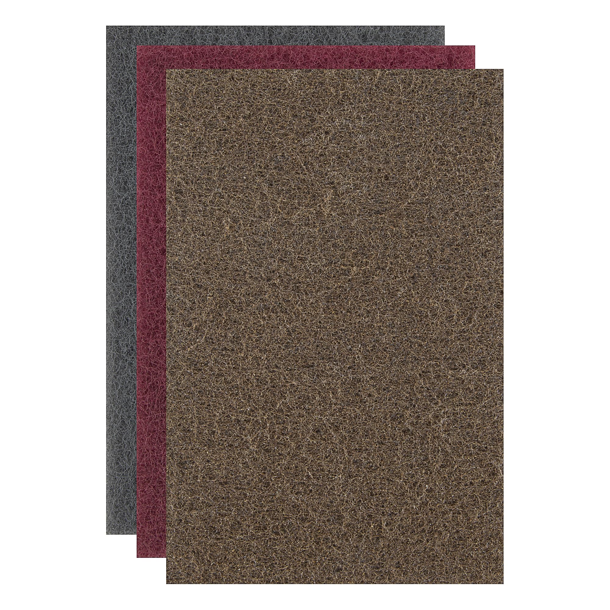 Trend Mixed Flexible Finishing Pads, 150 x 230 mm, 3 Pack, Assorted Grit Pads for Stock Removal Cleaning and Final Finishing, AB/PAD/M3