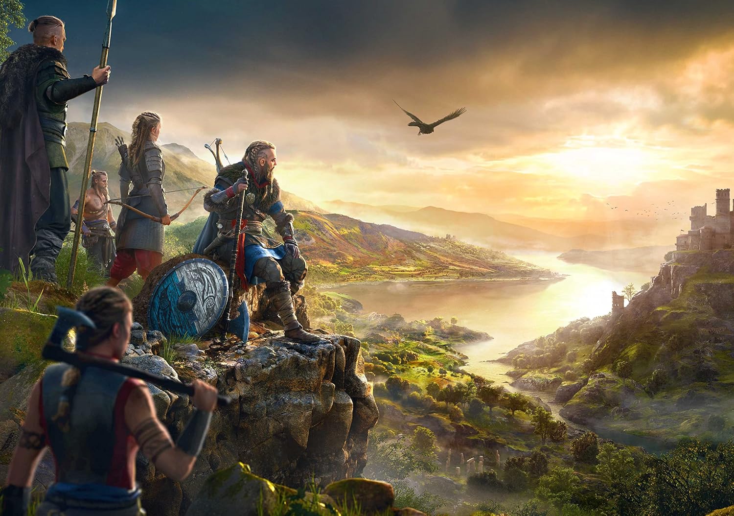 Good Loot Assassins Creed Valhalla Vista of England Puzzles Premium Box Sack Poster Computer Game Puzzles for Teenagers and Adults Leisure Ideas Inspired Computer Game 1000 Pieces 68 x 48 cm