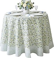 Vista 33 de ATOSII Amalfi - Mantel rectangular de otoño 100% algodón, bohemio, estampado a mano, para cocina, mesa de comedor, lino, decoración de otoño